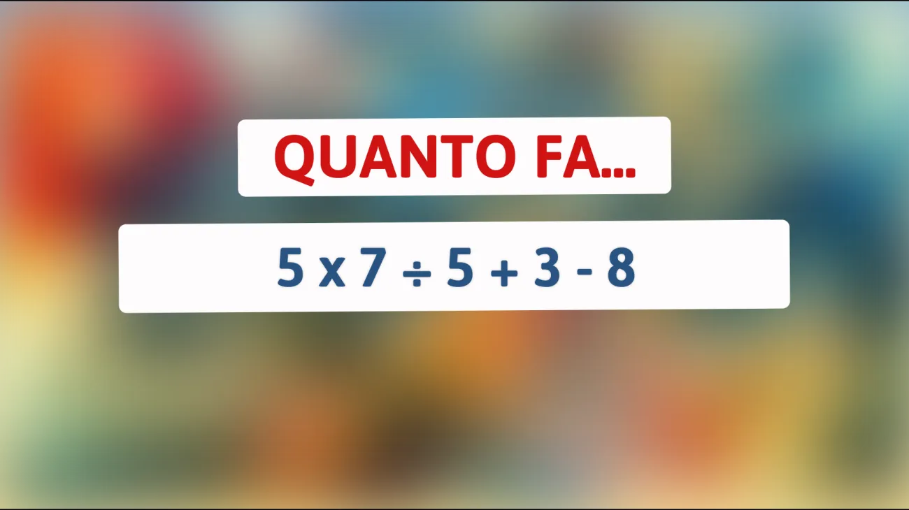 Scopri se sei davvero un genio risolvendo questo rompicapo matematico! Sei più intelligente della media?"