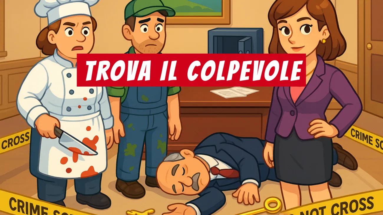 Solo i veri geni riescono a risolvere il mistero della chiave dorata: sai trovare il colpevole prima di leggere la soluzione? Sfida il tuo intuito!"